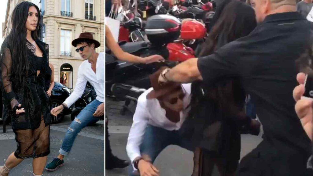 (VIDEO) Hombre le mordió el trasero a Kim Kardashian en París