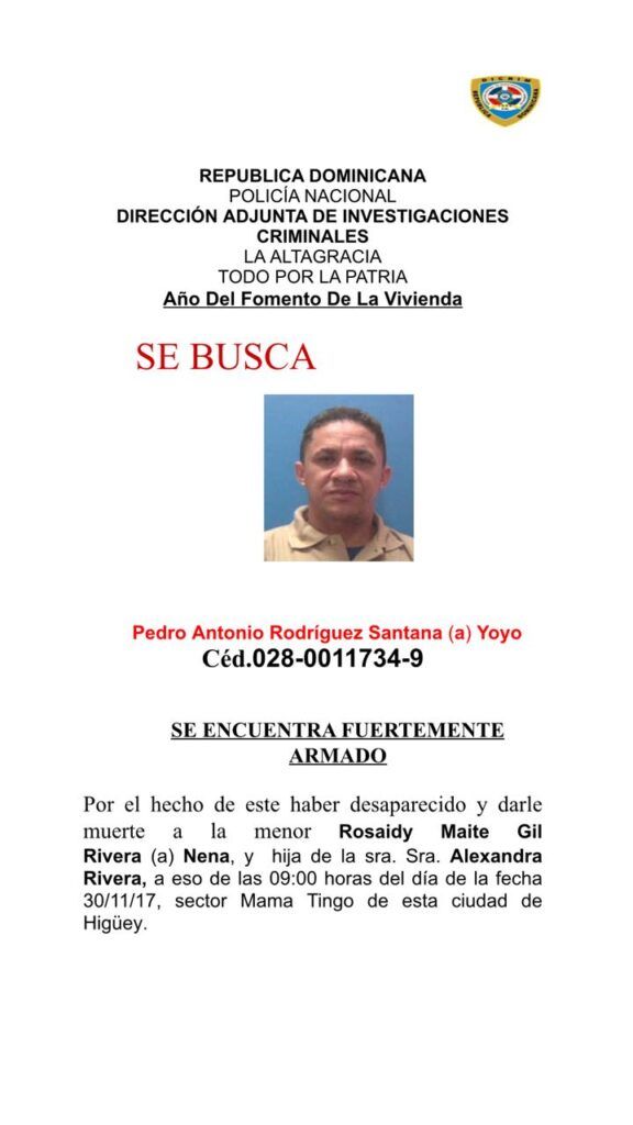 Posible responsable del asesinato de la niña de 11 once años en Higüey